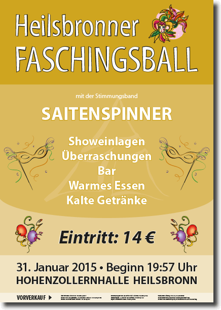 Plakat HEILSBRONNER FASCHINGSBALL